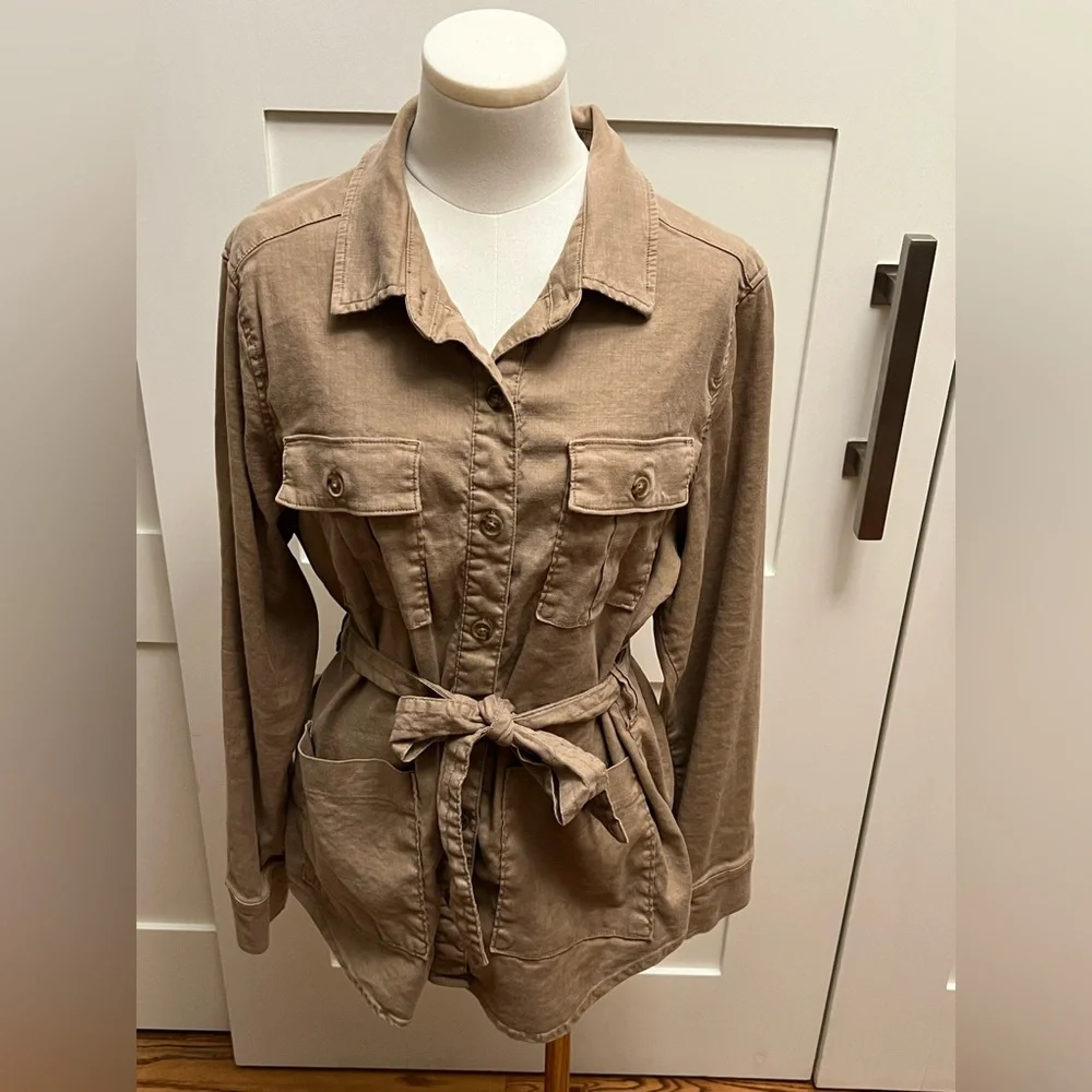 Evereve Level 99 Women's Khaki Utility Jacket - Picture 5 of 12